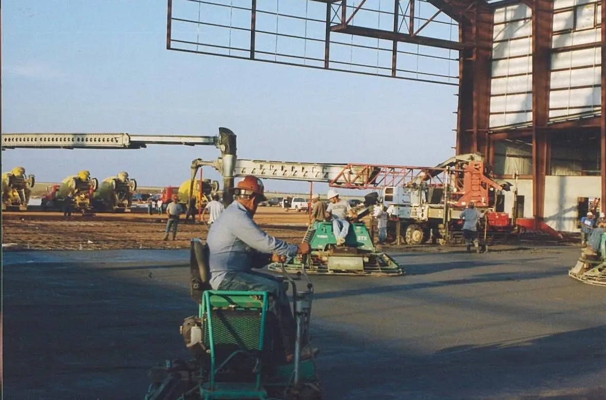 Commercial concrete jobsite with CEI equipment