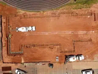 Carl Albert middle school and athletics concrete project