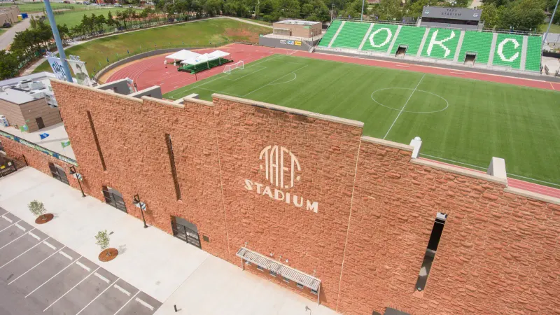 Taft Stadium renovation aerial view, Oklahoma City
